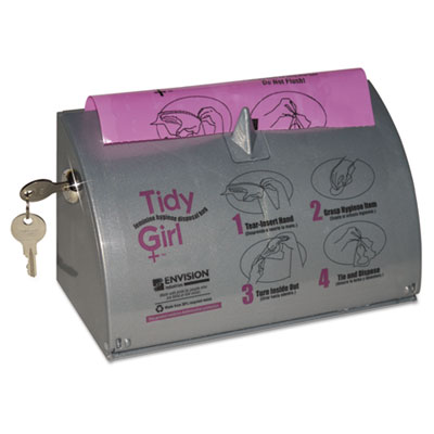 Stout&reg; Tidy Girl Plastic Feminine Hygiene Disposal Bag Dispenser