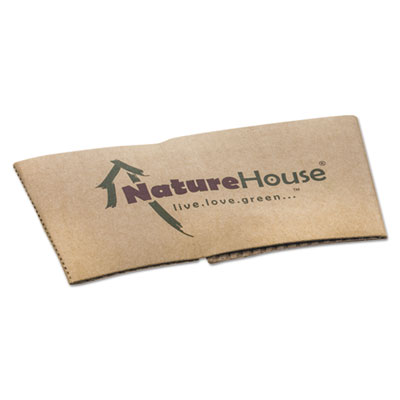 NatureHouse&reg; Unbleached Paper Hot Cup Sleeves