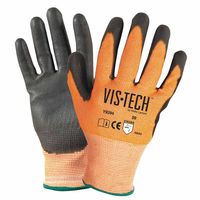 Wells Lamont Vis-Tech Cut-Resistant Gloves with Polyurethane Coated Palm