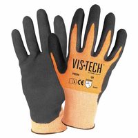 Wells Lamont Vis-Tech Cut-Resistant Gloves with Nitrile Coated Palm