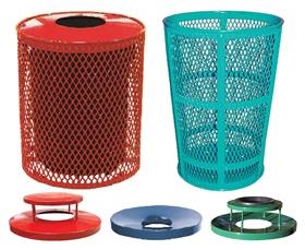 EXPANDED METAL RECEPTACLES & LIDS