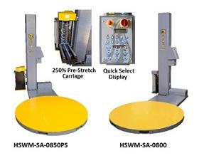 MID LEVEL LOW-PROFILE SEMI-AUTOMATIC STRETCH WRAP MACHINES