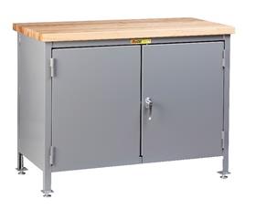 12 GAUGE WORK CENTER CABINET WITH BUTCHER BLOCK TOP