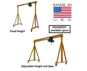 PORTABLE FIXED & ADJUSTABLE HEIGHT STEEL GANTRY CRANES