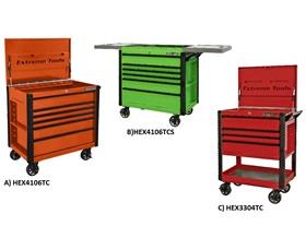 EXTREME TOOLS&reg; EX SERIES 33" & 41" SLIDING AND FLIP TOP TOOL CARTS