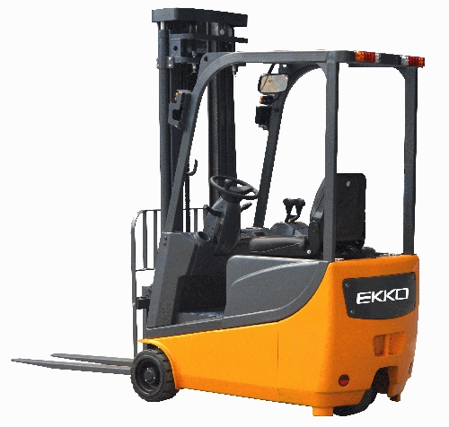 EKKO EK13A 3 Wheel Electric Forklift, 3300 lb Cap., 138" Lift Height