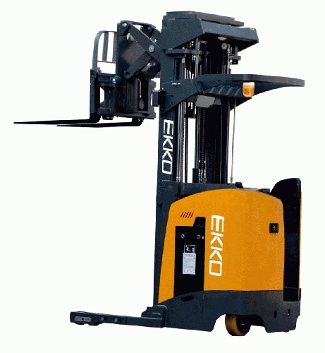 EKKO EK18RR Stand-Up NA Reach Truck 4000 lb Cap., 275"Lift Ht.