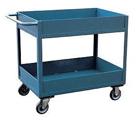 Model NS - 2 Shelves - 6" Deep Lipped Service Carts Model NS - 2 Shelves - 6" Deep Lipped Service Carts