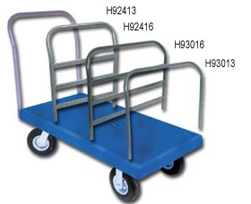 BenchPro Heavy Duty Steel Platform Cart 30"D x 48"W 3,000 Lbs Capacity Blue 