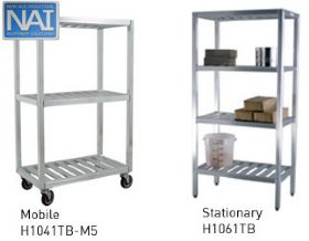 WELDED ALUMINUM SHELVING - T-BAR SERIES