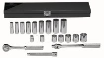 Wright Tool 21 Piece Standard &amp; Deep Socket Sets