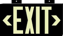 Brady Glo&trade; High Performance Glow-In-The-Dark Exit Signs