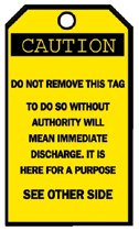 Brady Blank Accident Prevention Tags