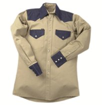 LAPCO 9510D Khaki/Blue Denim Shirts LAPCO 9510D Khaki/Blue Denim Shirts