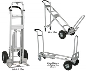 Details about   18" Wide Aluminum Hand Truck Cart Heavy Duty Dolly Rubber Wheels Curved Handle 