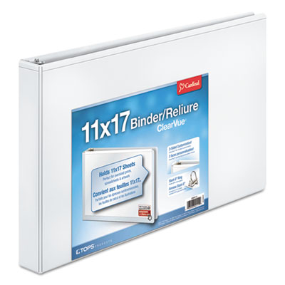 Cardinal&reg; 11 x 17 ClearVue&trade; Slant-D&reg; Ring Binder