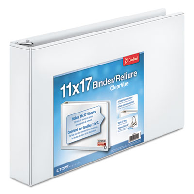 Cardinal&reg; 11 x 17 ClearVue&trade; Slant-D&reg; Ring Binder