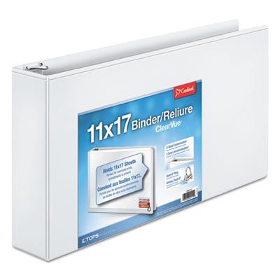 Cardinal&reg; 11 x 17 ClearVue&trade; Slant-D&reg; Ring Binder