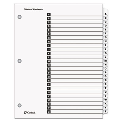 Cardinal&reg; OneStep&reg; Printable Table of Contents and Dividers