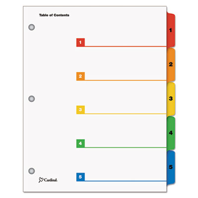 Cardinal&reg; OneStep&reg; Printable Table of Contents and Dividers