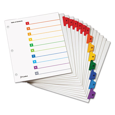 Cardinal&reg; OneStep&reg; Printable Table of Contents and Dividers