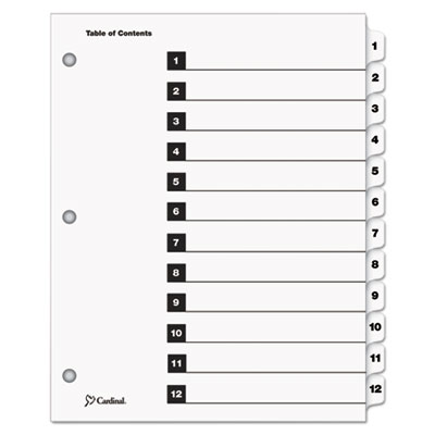 Cardinal&reg; OneStep&reg; Printable Table of Contents and Dividers