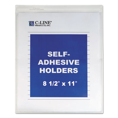C-Line&reg; Self-Adhesive Poly Shop Ticket Holder