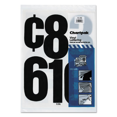 Chartpak&reg; Press-On Vinyl Letters &amp; Numbers