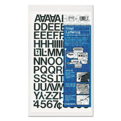 Chartpak&reg; Press-On Vinyl Letters &amp; Numbers