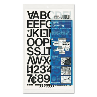 Chartpak&reg; Press-On Vinyl Letters &amp; Numbers