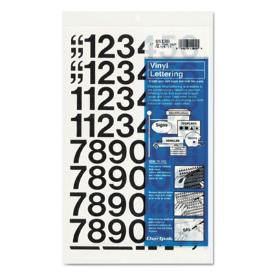 Chartpak&reg; Press-On Vinyl Letters &amp; Numbers