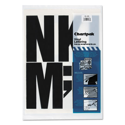 Chartpak&reg; Press-On Vinyl Letters &amp; Numbers
