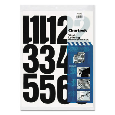 Chartpak&reg; Press-On Vinyl Letters &amp; Numbers