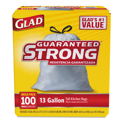 Glad&reg; Tall Kitchen Drawstring Trash Bags