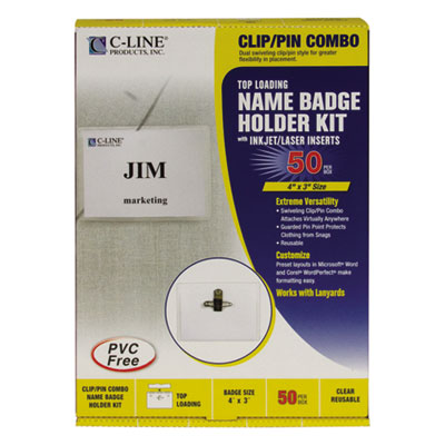 C-Line&reg; Name Badge Kits