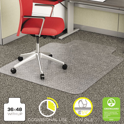 deflecto&reg; EconoMat&reg; Occasional Use Chair Mat for Commercial Low Pile Carpeting