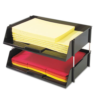 deflecto&reg; Industrial Tray&trade; Side Loading Stacking Tray Set