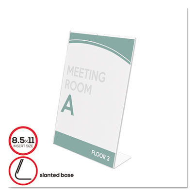 deflecto&reg; Slanted Desktop Sign Holder