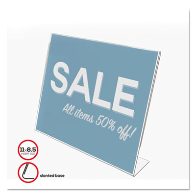 deflecto&reg; Slanted Desktop Sign Holder