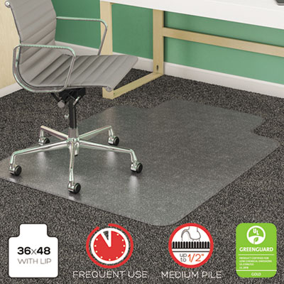 deflecto&reg; SuperMat Frequent Use Chair Mat for Medium Pile Carpeting