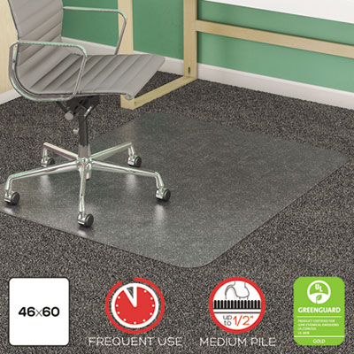 deflecto&reg; SuperMat Frequent Use Chair Mat for Medium Pile Carpeting