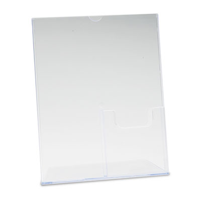 deflecto&reg; Superior Image&reg; Slanted Sign Holder with Pocket