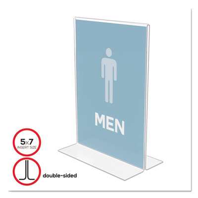deflecto&reg; Stand-Up Double-Sided Sign Holder