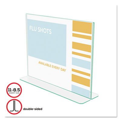 deflecto&reg; Superior Image&reg; Premium Green Edge Sign Holder