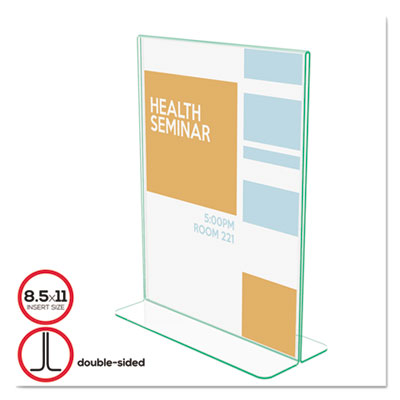 deflecto&reg; Superior Image&reg; Premium Green Edge Sign Holder
