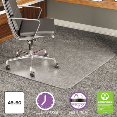 deflecto&reg; ExecuMat&reg; Intensive All Day Use Chair Mat for Plush, High Pile Carpeting