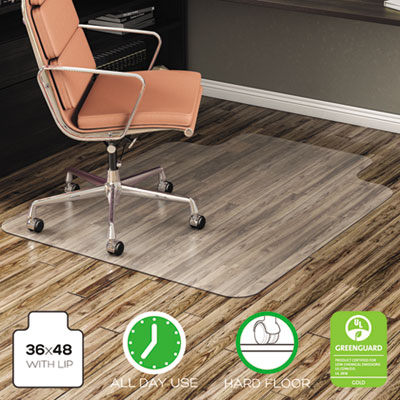 deflecto&reg; EconoMat&reg; Non-Studded Anytime Use Chairmat for Hard Floors