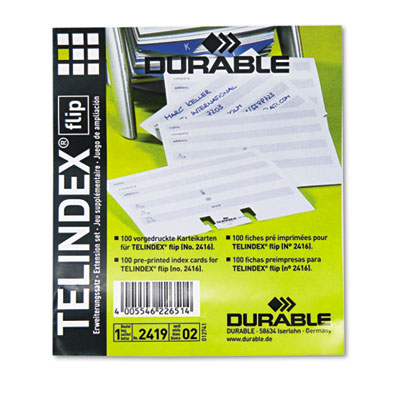 Durable&reg; TELINDEX&reg; Address Cards