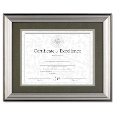 DAX&reg; Charcoal/Nickel-Tone Document Frame