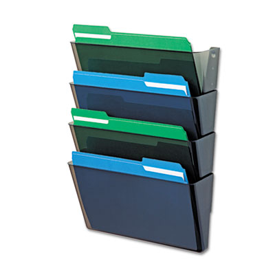 deflecto&reg; DocuPocket&reg; Stackable Four-Pocket Wall Set